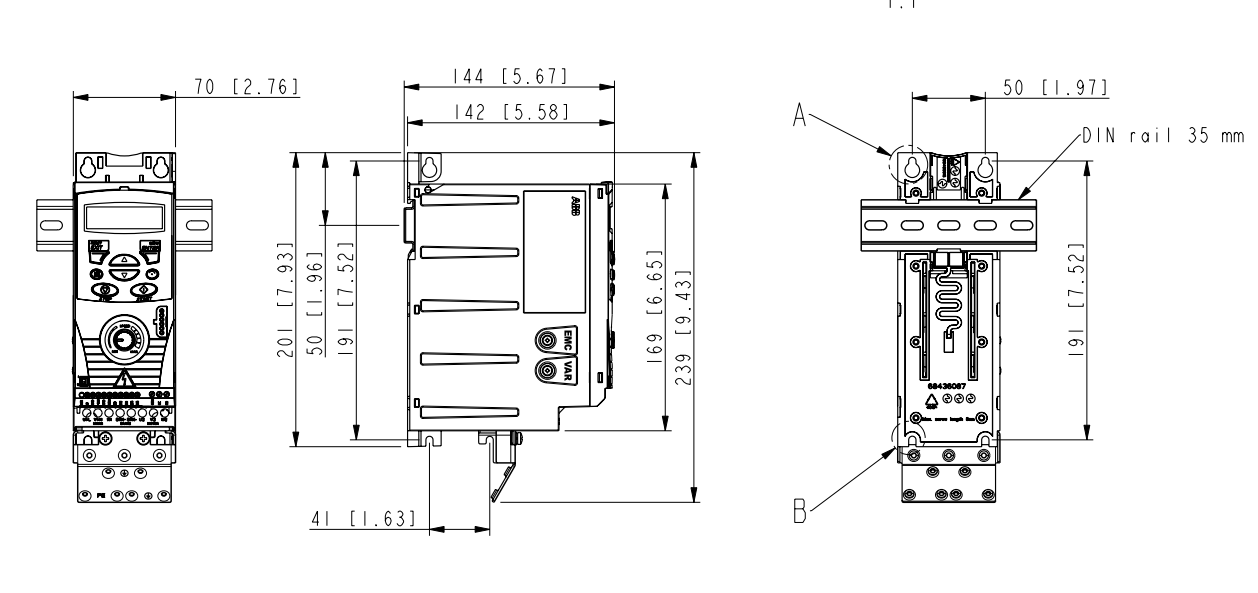 Schemat falowników ABB ACS150