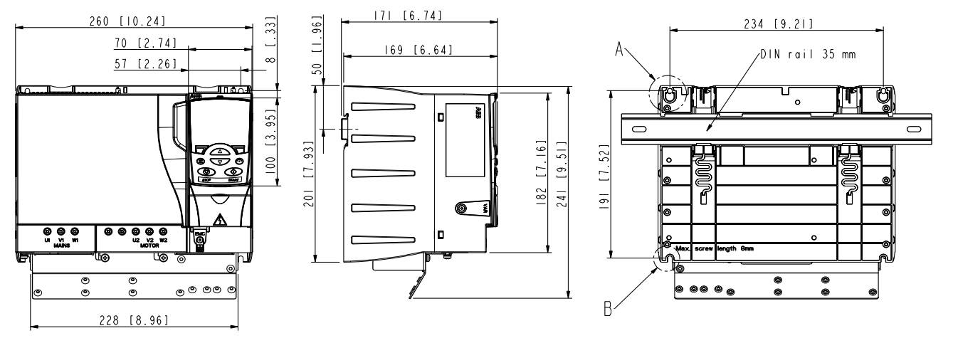 Wymiary falowników ABB ACS310