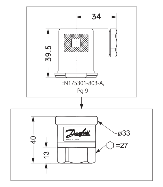 Wymiary Danfoss MBS 1700