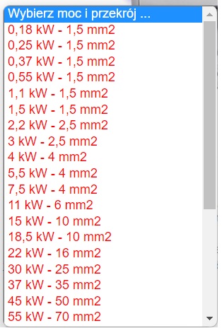 Dobór kabli do falownika HELUKABEL