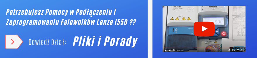 Falowniki Schneider Lenze i550 - porady, instrukcje programowania