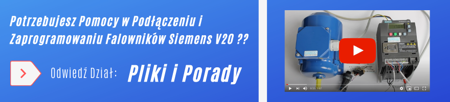 Falowniki Siemens V20 - porady, instrukcje programowania