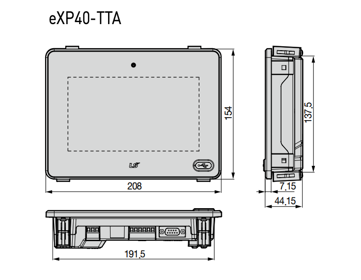 HMI eXP - wymiary