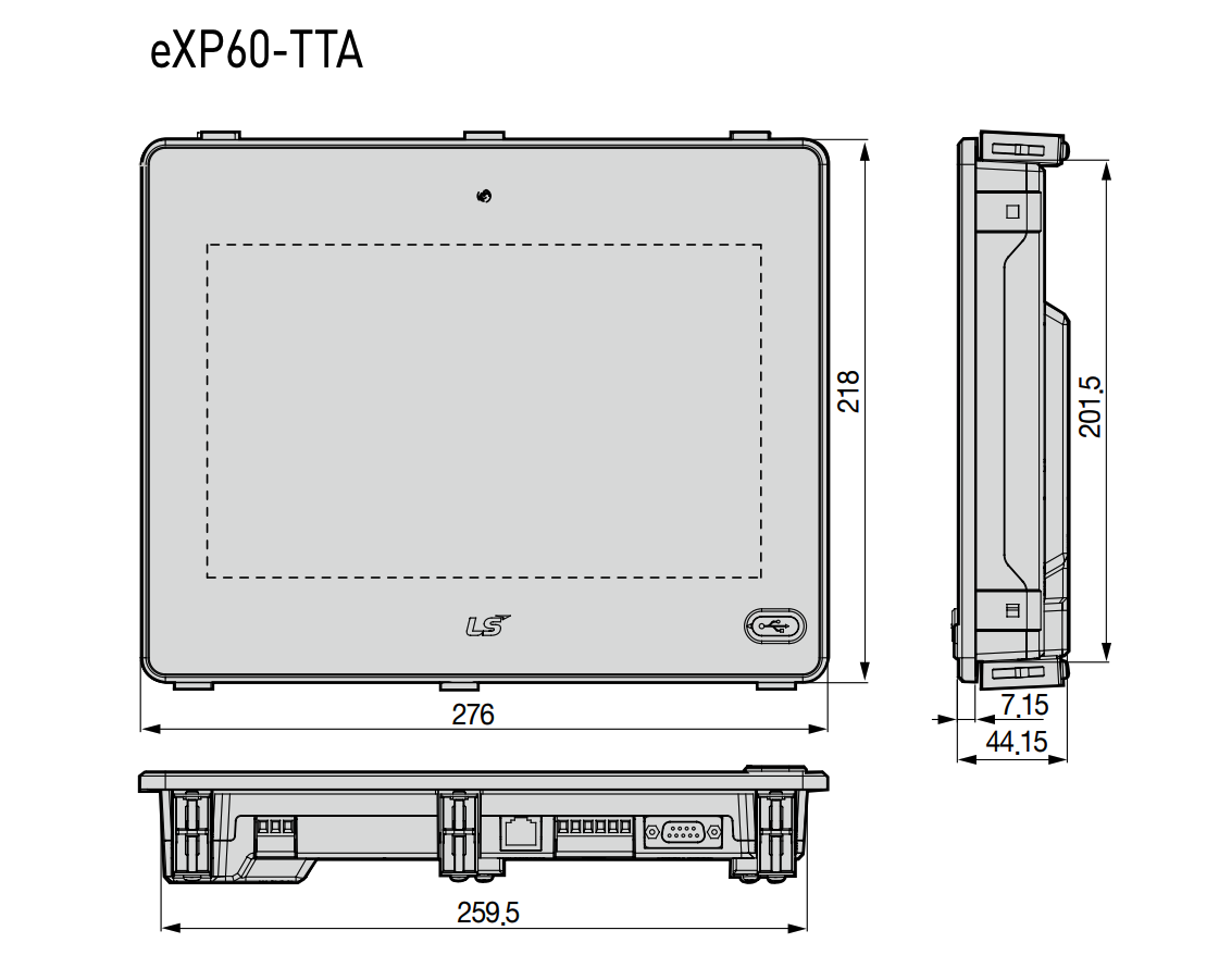 HMI eXP - wymiary