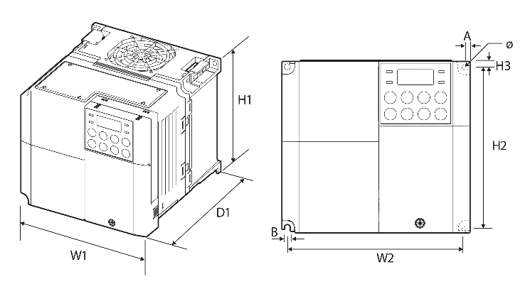 Wymiary falownika LG LS S100