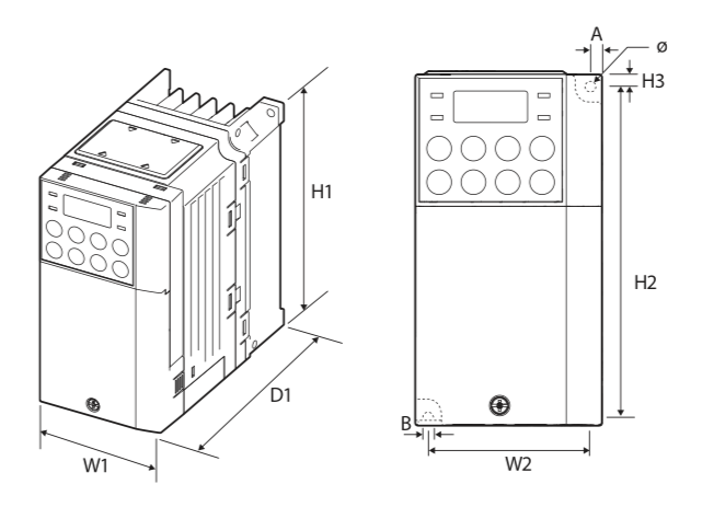 Wymiary falownika LG LS S100