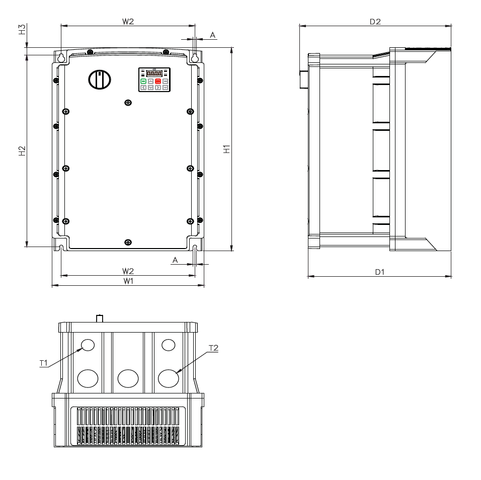 Wymiary falownika LG LS S100